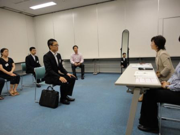 International students undertaking etiquette training
