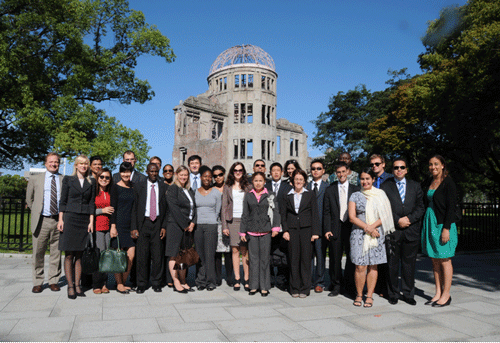 Participants visiting the A-bomb Dome
