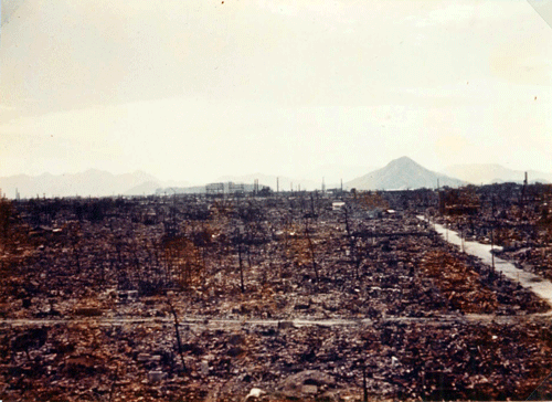 Looking south from a building roof near Yamaguchi Town