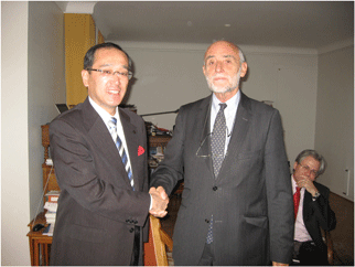 With President Jakob Kellenberger (front right) of the International Committee of the Red Cross (ICRC)