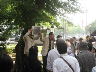 Tour of hibaku trees as part of the 2nd Peace Forum
