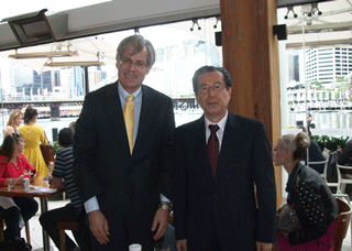 With Mr. Alain Aeschlimann (left), Head of Operations for East Asia, Southeast Asia and the Pacific, International Committee of the Red Cross