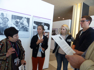 A-bomb testimony at the 'Nuclear-Free World: Cries from Hiroshima and Nagasaki' exhibition in the UN