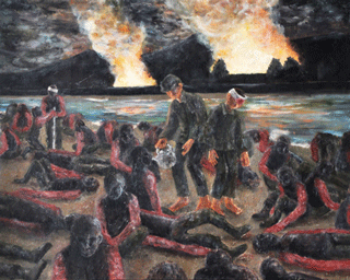'Tragic scenes at the riverbank where we fled' by Yuki Tochida and Yoshinori Kuniwake
