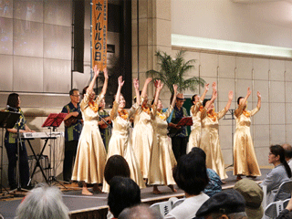 Glamorous hula dance