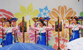 Drumming performance (Carnation Stage)