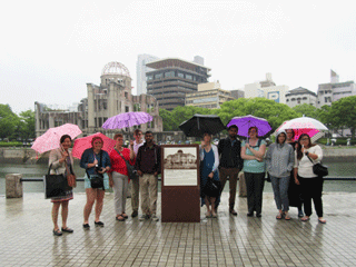 Group visiting Peace Memorial Park