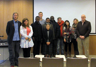 Together with Ms. Yoshiko Kajimoto, who gave a testimony of her atomic bomb experience (ICU)