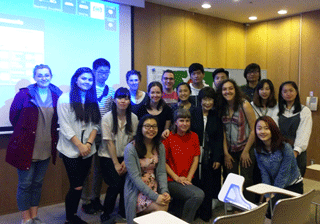 With Ms. Keiko Ogura, who gave her atomic bombing testimony (Carleton College)