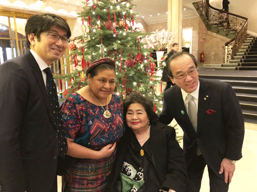 Together with hibakusha Ms. Setsuko Thurlow (second from right)