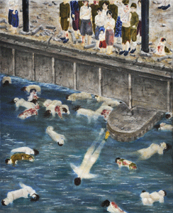 From Miyuki Bridge—Corpses floating on the waves