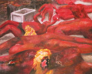 Corpses piled up on the street