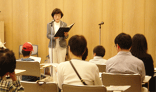 An atomic bombing testimonial recital