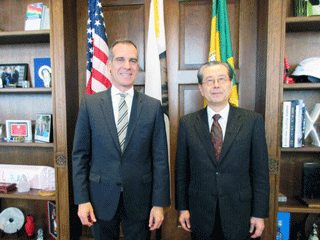 Meeting with the mayor of Los Angeles