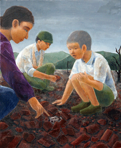 'Digging up the remains of family members' by Yoko Negi and Noboru Sueoka