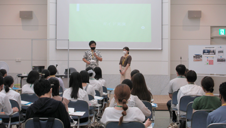 Senior members explain the guide activities