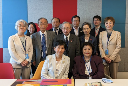 Meeting with Ms. Nakamitsu (front left)