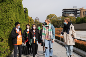 Youth Peace Volunteers conducting guiding activities