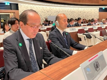 President Matsui and Vice President Suzuki at the NGO session