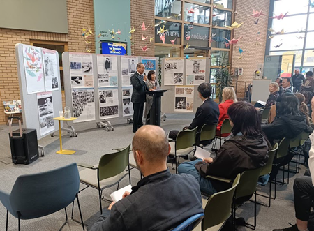 Atomic bomb photo poster exhibition at Blanchardstown Library