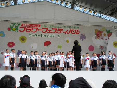 Choir performance on stage