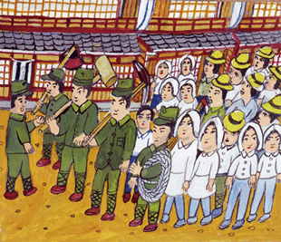 淨行寺（広島市安佐南区川内）で祈る女性たち（平成22年5月6日）