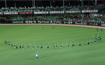 応援ポスターを用いた観客参加による平和のメッセージ発信