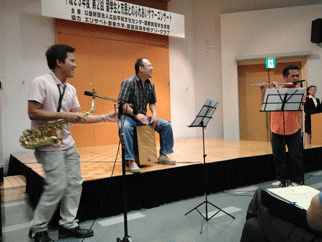 サックス、パーカッション、フルートのセッション