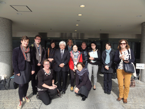 一行との記念写真