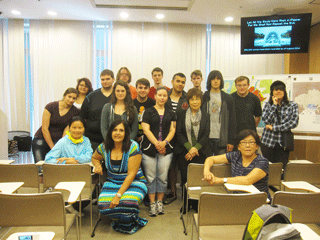 小倉桂子さんの被爆体験証言を聴講したセントラルコネティカット州立大学の一行