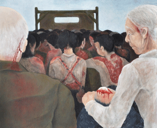 「重症者を運ぶトラック」（宇都宮未来、國重昌弘）