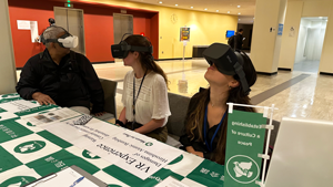 VRゴーグル体験の様子