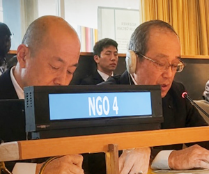 NGOセッションでの松井会長と鈴木副会長